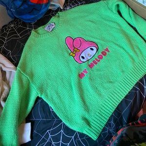 green MY MELODY sweater